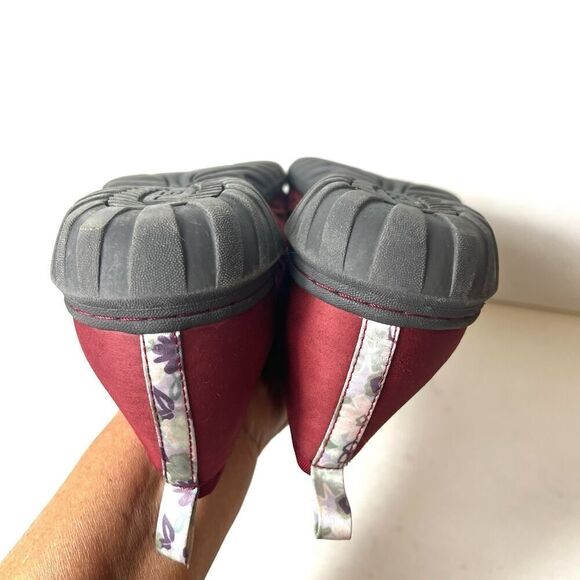 Jambu JBU Memory Foam Womens Sz 11M Red Fabric Flats Comfort Casual Slip On Shoe - Picture 8 of 11